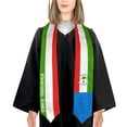 thumbnail image 3 of More design Graduation shawl Equatorial Guinea & United States Flag Stole Sash Honor Study Aboard International Students, 3 of 7