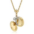 thumbnail image 4 of 1928 Jewelry Women's Gold And Silver Tone Crystal Initial V Locket Necklace, 16" + 3" Extender, 4 of 4