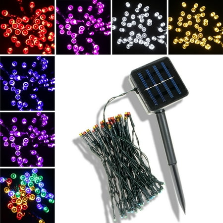 Christmas Tree Patio Furniture Waterproof 17FT 50 LED Solar String Fairy Lights Night Lamp For Party Xmas Outdoor Garden Wedding Lawn Patio Holiday Christmas Tree Decoration Bedroom Living Room ()