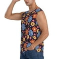 thumbnail image 2 of JUNZAN Leaves Flower Men's Sleeveless T Shirts,Sleeveless Muscle Shirts,Sizes S-3XL, 2 of 5