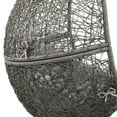 thumbnail image 6 of Swing Lounge Chair, Grey Gray, Rattan, Wicker, Outdoor Patio Balcony Cafe Bistro Garden Hospitality Restaurant, Modern Contemporary HB34632, 6 of 10