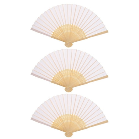 

OUNONA Fan Hand Folding Japanese Fans Paper Foldable Handheld Collapsible Decorative Portable Blank Vintage Traditional Retro