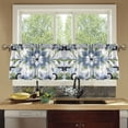 thumbnail image 4 of Yayeee Kitchen Curtains Tier Set of 2 Light Filtering 57"x24" Over Sink Window Panels, Green Floral, 4 of 7