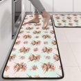 thumbnail image 2 of Kitchen Rugs Sets Of 2,Highland Cow Flower Pattern Anti Fatigue Kitchen Mat Rugs Non Slip Washable,Decorative Kitchen Floor Mats for Kitchen,Sink,Laundry,17"x47"+17"x47", 2 of 5