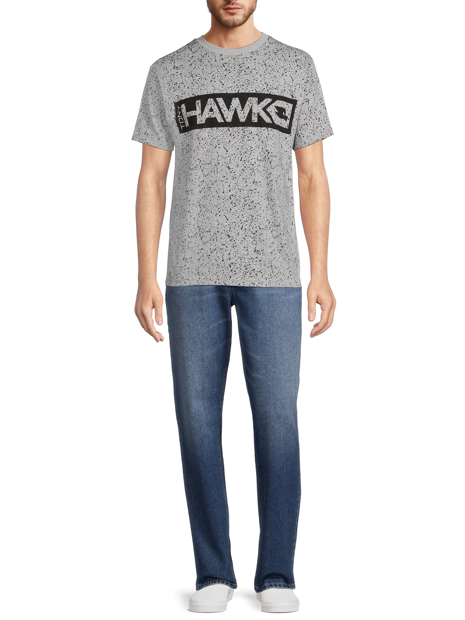 Tony Hawk Men's Splatter Paint Hawk Logo T-Shirt, Sizes S-XL