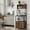 Rustic Brown, variant on YANGLI 5-Tier Kitchen Bakers Rack with Power Outlet, Industrial Microwave Stand, Black