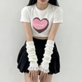 thumbnail image 2 of QHFBli Gothic Knitted Arm Warmers for Women Fingerless Stretchy Goth Rave, 2 of 4