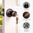 thumbnail image 5 of Oil Rubbed Bronze Entry Door Knob and Single Cylinder Deadbolt Combo, 6-Way Universal Fit, 5 of 12