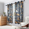 thumbnail image 6 of Full Horses Leaves Blackout Curtains Thermal Insulation 63 inch Grommet for Bedroom Living Room Bathroom Kitchen Windows 2 Pack, 6 of 6