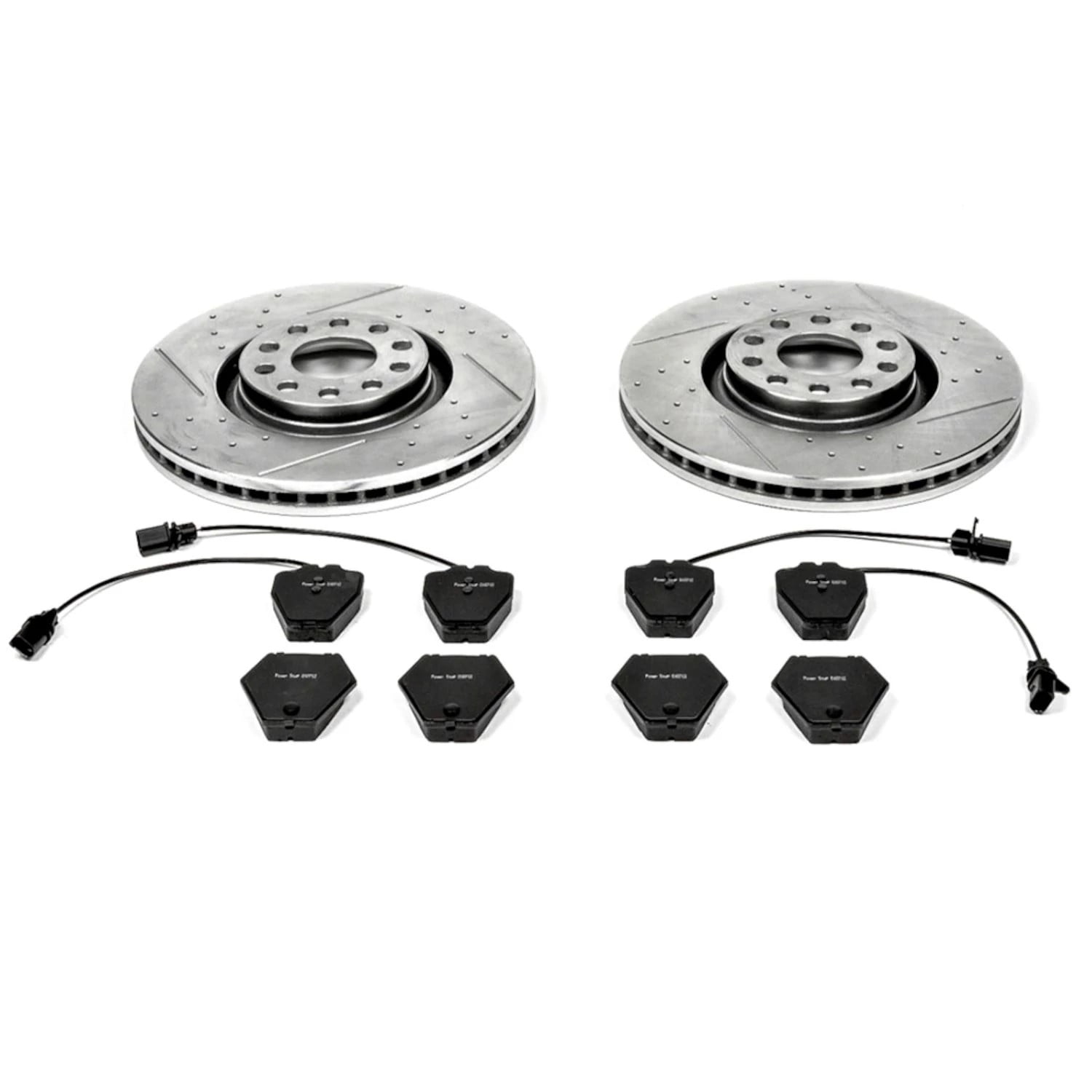 PowerStop Front Z23 Evolution Sport Carbon-Fiber Ceramic Brake Pad and Drilled & Slotted Rotor Kit Fits: AUDI Select Models K886