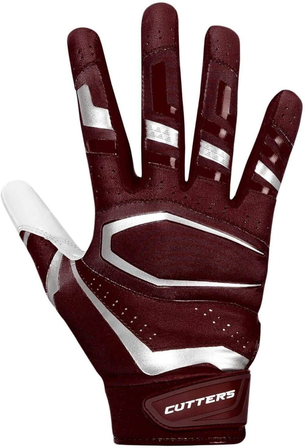 New CUTTERS Rev Pro 2.0 Extreme Grip Football Gloves Adult Small Red C-TACK 