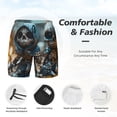 thumbnail image 3 of Fotbe Cute Skeletons Figurines Men’s Swim Trunks Quick Dry Swim Shorts Board Shorts with Mesh Lining-Medium, 3 of 9