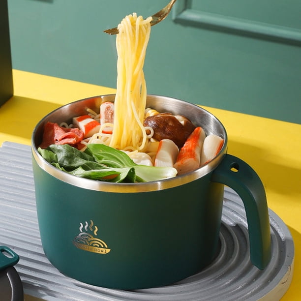 Tapa de tazón de fideos de acero inoxidable 900 ml para dormitorio de estudiantes ANGGREK Otros