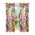 thumbnail image 7 of Yayeee Window Curtains Light Filtering 63"x42" Grommet Panel Pair Home Living Room Decor, Pink Floral Blooms, 7 of 7