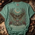 thumbnail image 3 of Moon Garden Society Gothic Moth Shirt, Vintage Luna Moth Floral Tee, Celestial Cottagecore Botanical T-Shirt, Dark Academia Gift, 3 of 7