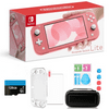 Nintendo Switch Lite Coral - 5.5" Touchscreen Display, Built-in Plus Control Pad, Built-in Speakers, 802.11ac WiFi, Bluetooth, Bundle with Carrying Case + 128GB Card