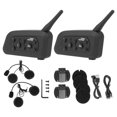 thumbnail image 1 of Bluetooth Intercom, 2 piezas Vnetphone V6-1200 casco de motocicleta inalámbrico Bluetooth Intercom manos libres auriculares para 6 personas EOTVIA No, 1 of 6
