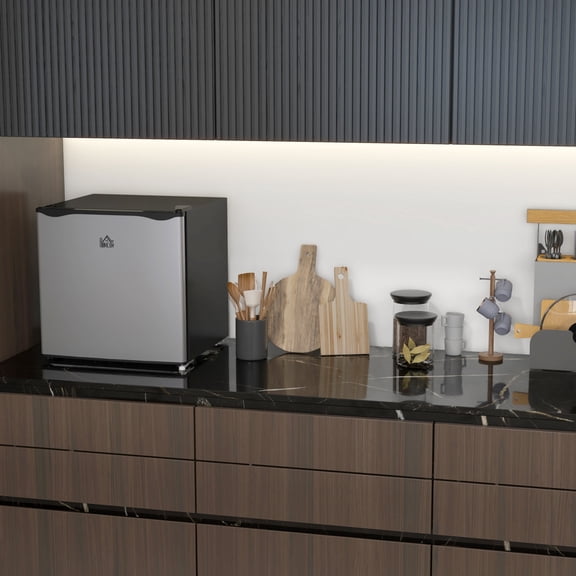 1.1 Cu Ft Mini Freezer Countertop Compact Upright Freezer Removable Shelves Reversible Door for Home Dorm Apartment Office Silver