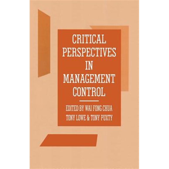 Pre-Owned Critical Perspectives in Management Control, (Paperback)