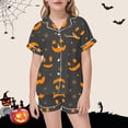 thumbnail image 2 of HNMKIU Girls 2 Piece Outfits Set Short Sleeve Printed Casual Playwear Comfortable Elastic Waist Toddler Kids Clothes For Daily Wear Ages 2 13 Dark Gray,6-7 Years, 2 of 4