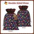 thumbnail image 2 of Rocae Skull rainbow color mushroom Print Christmas Drawstring Linen Gift Bag with Drawstrings Treat Bag Goody Present Bags for Christmas Party Favor, 2 of 8