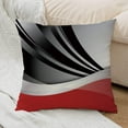thumbnail image 5 of Red Throw Pillow Covers Set of 4 20x20 Inch Black and Grey Abstract Stripes Decorative Pillowcases with Modern Geometric Patterns for Sofa Couch Bed Living Room Elevate Your Interior Design, 5 of 6