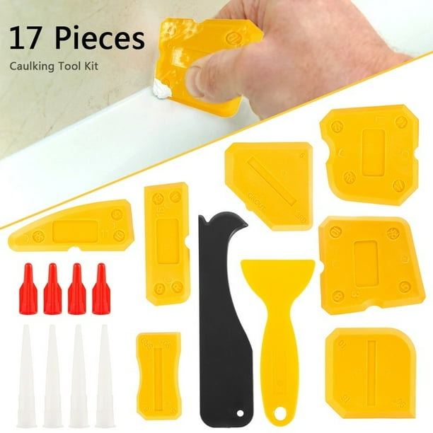 17 Pieces Caulking Tool Kit Silicone Sealant Finishing Tool Grout
