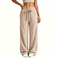 thumbnail image 3 of UKHCCC Wide Leg Sweatpants for Women High Waist with Elastic Drawstring Casual Pants Flowy Lounge Trousers Soft Cotton Cozy Loungewear Joggers S-3XL, 3 of 9