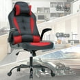 thumbnail image 6 of Ergonomic& Adjustable Gaming Chair Leather Reclining Computer Chair with Flip Up Arms Headrest Rolling Swivel Chair for Home Office, Red, 6 of 9