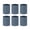 Blue, variant on TOPTIE 6PCS Cooling Wrist Sweatband 4-3/4 Inch, Ice Silk Elastic Cooling Bracelet Wristband for Summer (Black)