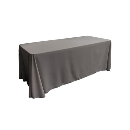 

LA Linen Polyester Poplin Rectangular Tablecloth 90 by 156-Inch Charcoal