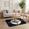 thumbnail image 3 of ODIKA 4'x6' Ultra-Soft Area Rug, Compass Navigation Round Chart Maritime Details Nautical Vintage None Washable, Bare feet friendly, Silk-Touch for Bedroom Home office, 3 of 7
