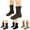 Black, variant on Suede Ankle Boots for Women Chunky Low Heel Riding Western Booties Slip on Ladies Winter Dress Shoes Coffee 9