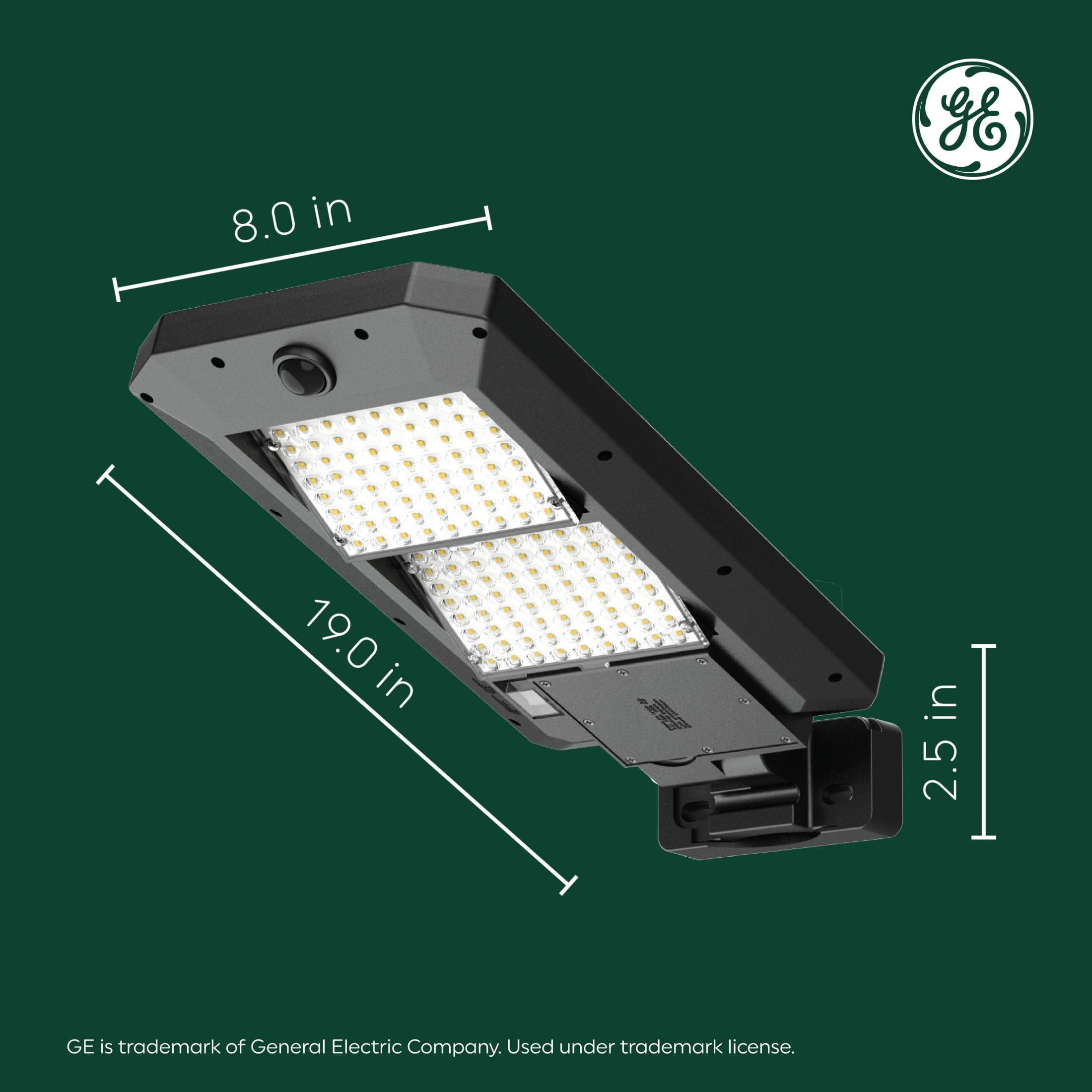 GE Outdoor Security LED Street Light, Adjustable Lights with Motion & Dusk to Dawn Sensor, Solar Light, 5000 Lumens