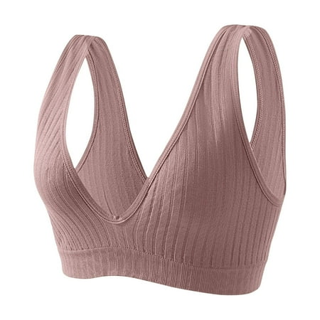 Clearance & Promo Womens Large Bra Bottom  Sports Yoga Underwear  Scarless Back  Sleepwear  Seamless Design  for Workout  Night  Comfort Fit  Comfort Fit Dress|Nylon Spandex Rose Gold