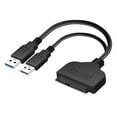 thumbnail image 1 of MasteelfCA 2 In 1 SATA to USB 3.0 Converter Cable External Hard Disk Universal Adapter Data Transfer Converter for 2.5 Inch Hard Drive (Black), 1 of 7