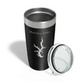 thumbnail image 4 of Holiday Lake Map Tumbler Travel Mug Insulated Laser Engraved Coffee Cup Illinois 20 oz Black, 4 of 5