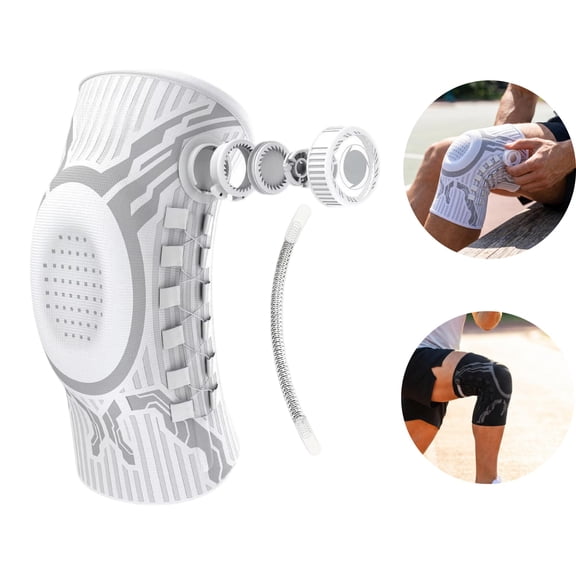 Knee Brace 1-Pair – Adjustable Compression Knob for Arthritis ACL Meniscus Support Sports Running Workout