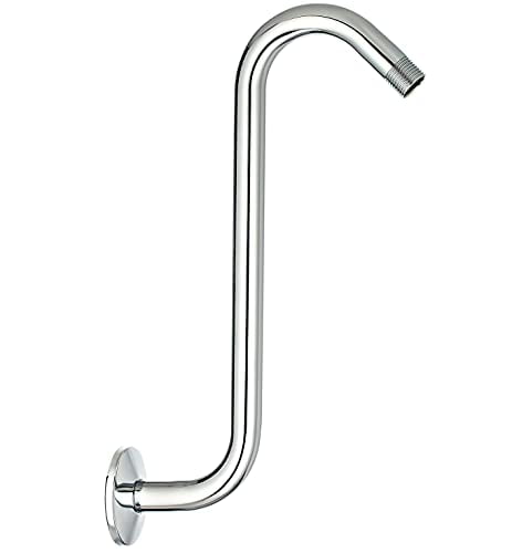 by Plumb USA S Style Shower Arm Polish Chrome Finish with Flanges Raise up 4" 