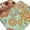 Green, variant on Turquoise Boho Floral Round Area Rug 4Ft Washable Circle Rugs for Bedroom Dining Room, Vintage Abstract Art Ethnic Flowers Non-Slip Carpet Floor Mats Indoor Outdoor Carpet Runner Aesthetic Home Decor