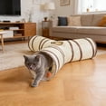 thumbnail image 4 of Junepar 25.6in 3-Way Collapsible Cat Tunnel Interactive Pet Play Tube with Teaser Ball & Crinkle Paper, 4 of 6