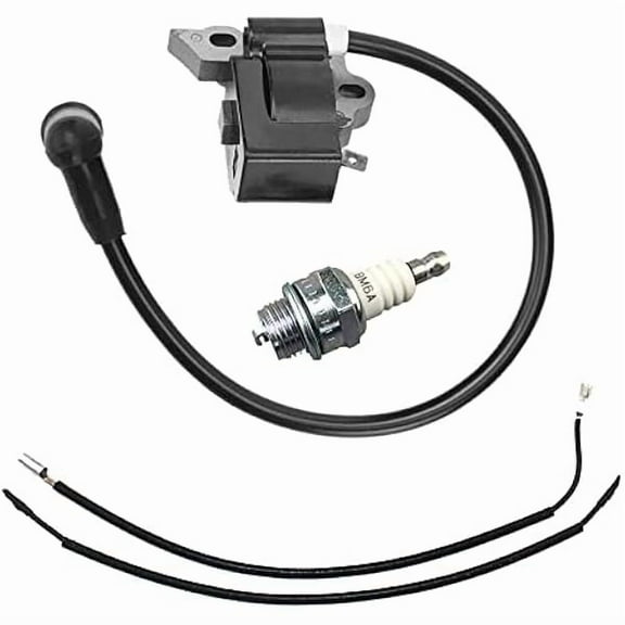 Ignition Coil 530052277 with Spark Plug for Poulan Chainsaw, Compatible with 2150 2155 2175 2250 2075 2075C 2075OC