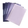 thumbnail image 2 of Ikeay A4 Rotating Clamp File Sleeves 5-Pack, Letter Size Document Organizer, Purple Paper Holder for School Office Home, Holds 30 Sheets, Tear-Proof Pp Storage Folder, 2 of 8