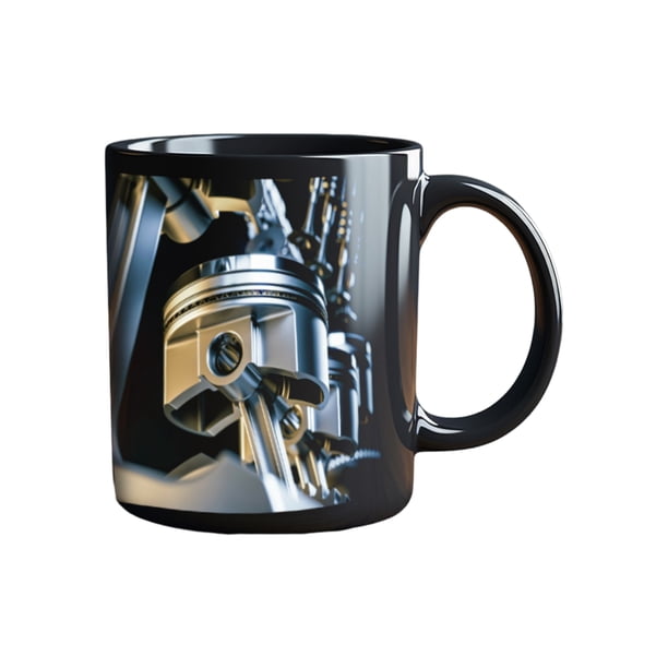 Bewildely Taza de cerámica elegante para amantes de la tecnología de aislamiento Taza de ABS sin BPA Tazas de boca ancha Teteras dos