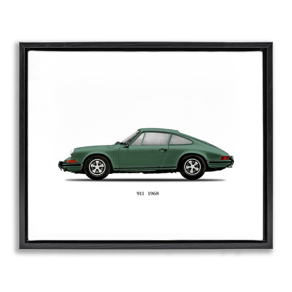 Stupell Industries Green Vintage Car Model Black Framed Floater Canvas Wall Art, design by Mark Rogan
