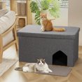 thumbnail image 4 of Cat Litter Box Enclosure Furniture, Hidden Cabinet Cats Litter Ottoman, Cat Litter Box Bench, 4 of 4