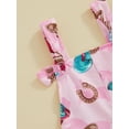 thumbnail image 6 of KelaJuan Kids Girls Romper, Summer Sleeveless Square Neck Floral Print Jumpsuit Bell-Bottomed Pants, 6 of 8