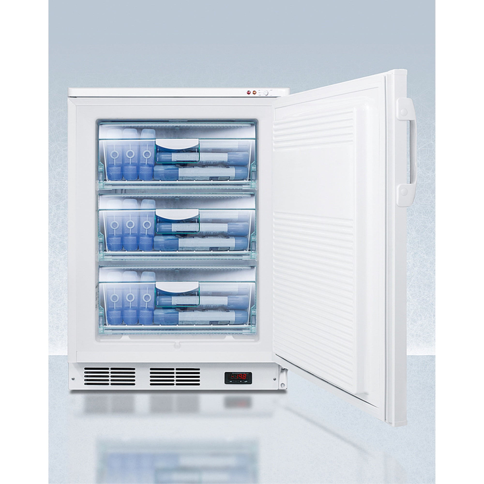 General purpose counter height all-freezer with lock