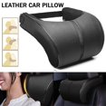 thumbnail image 2 of Car Seat Headrest Travel Rest Neck Pillow Pu Leather Auto Car Neck Pillow Memory Foam Pillows Neck Rest Seat Headrest Cushion, 2 of 4