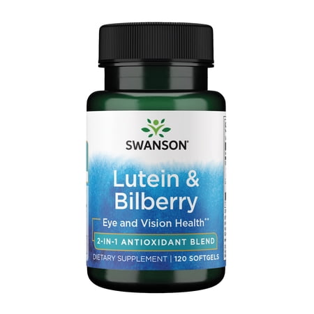 Swanson Lutein and Bilberry Supplement, Vision Support, 120 Softgels